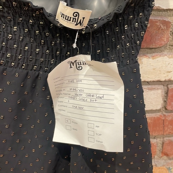 Show Me Your Mumu halter shiton Goldie dot top size small New - Picture 4 of 4